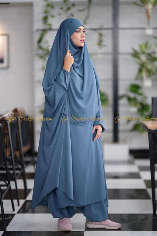 Amaya Jilbab Stone Blue - Modest Collection