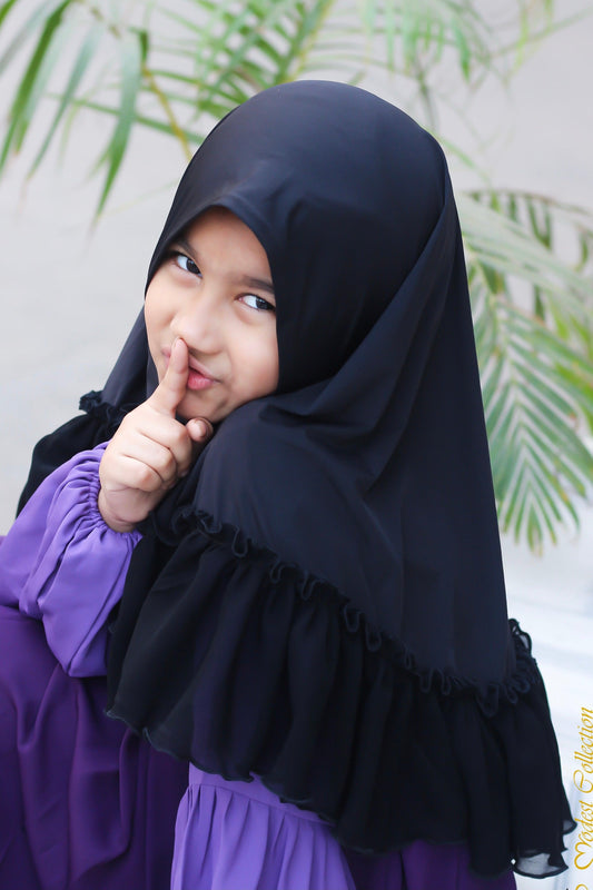 Baby Hijab Black - Modest Collection