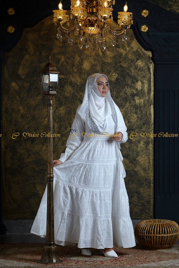Jasmin Boho Dress White