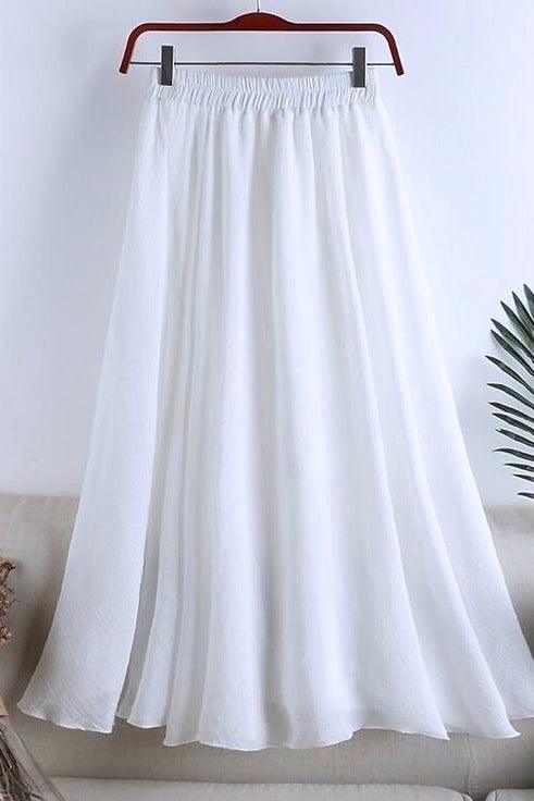 Long skirt White - Modest Collection