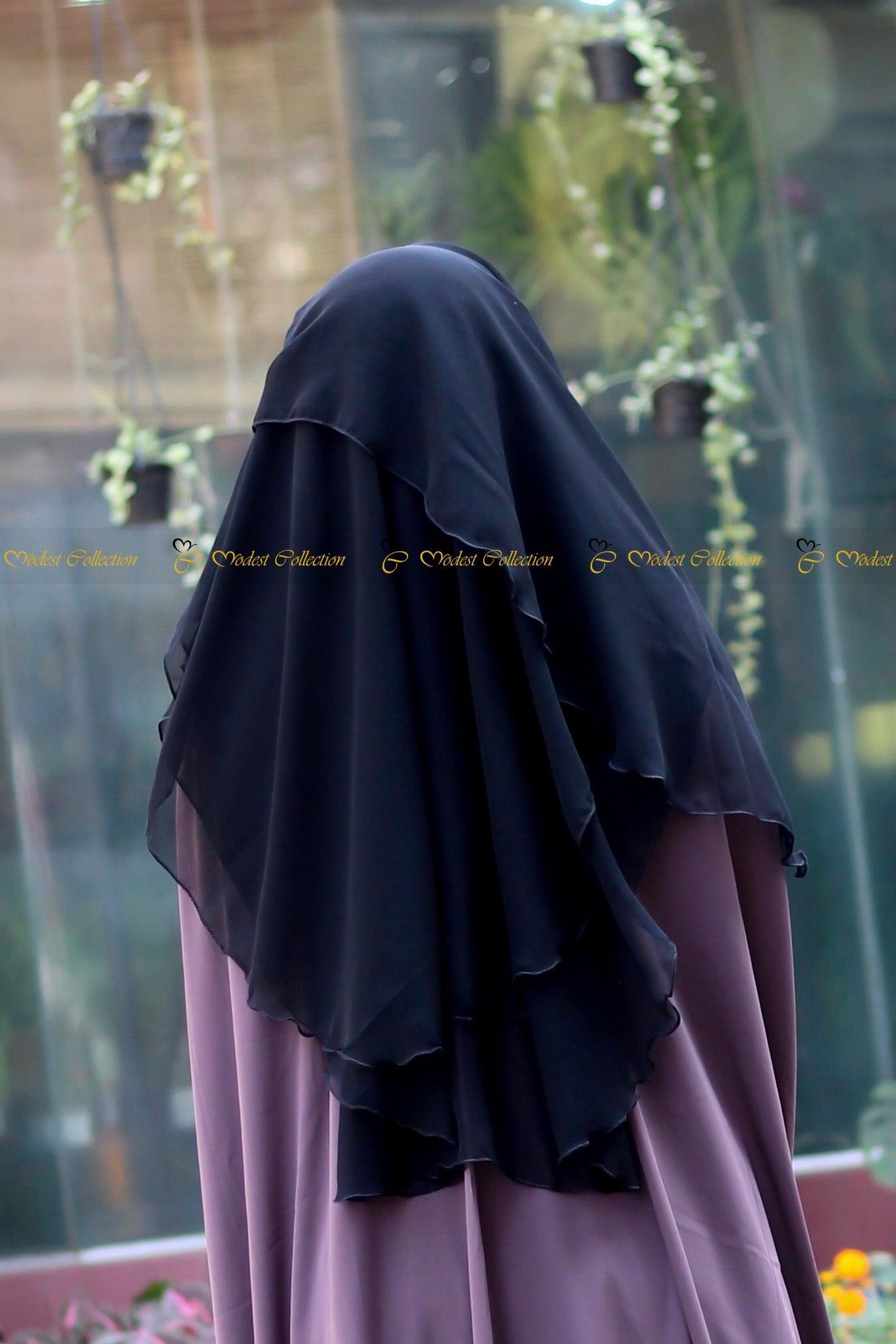 4 Layer Niqab Black - Modest Collection
