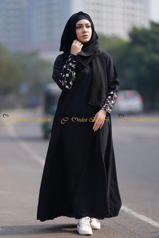 Maysoon Embroidered Abaya - Modest Collection