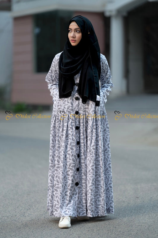 Sterling Abaya White - Modest Collection