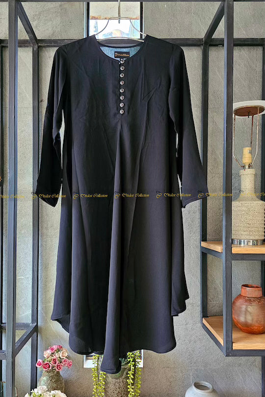 Flared Maternity Kurti Black