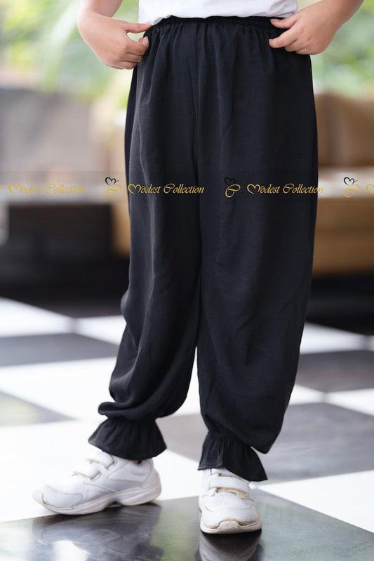Babygirl's Trousers Black - Modest Collection