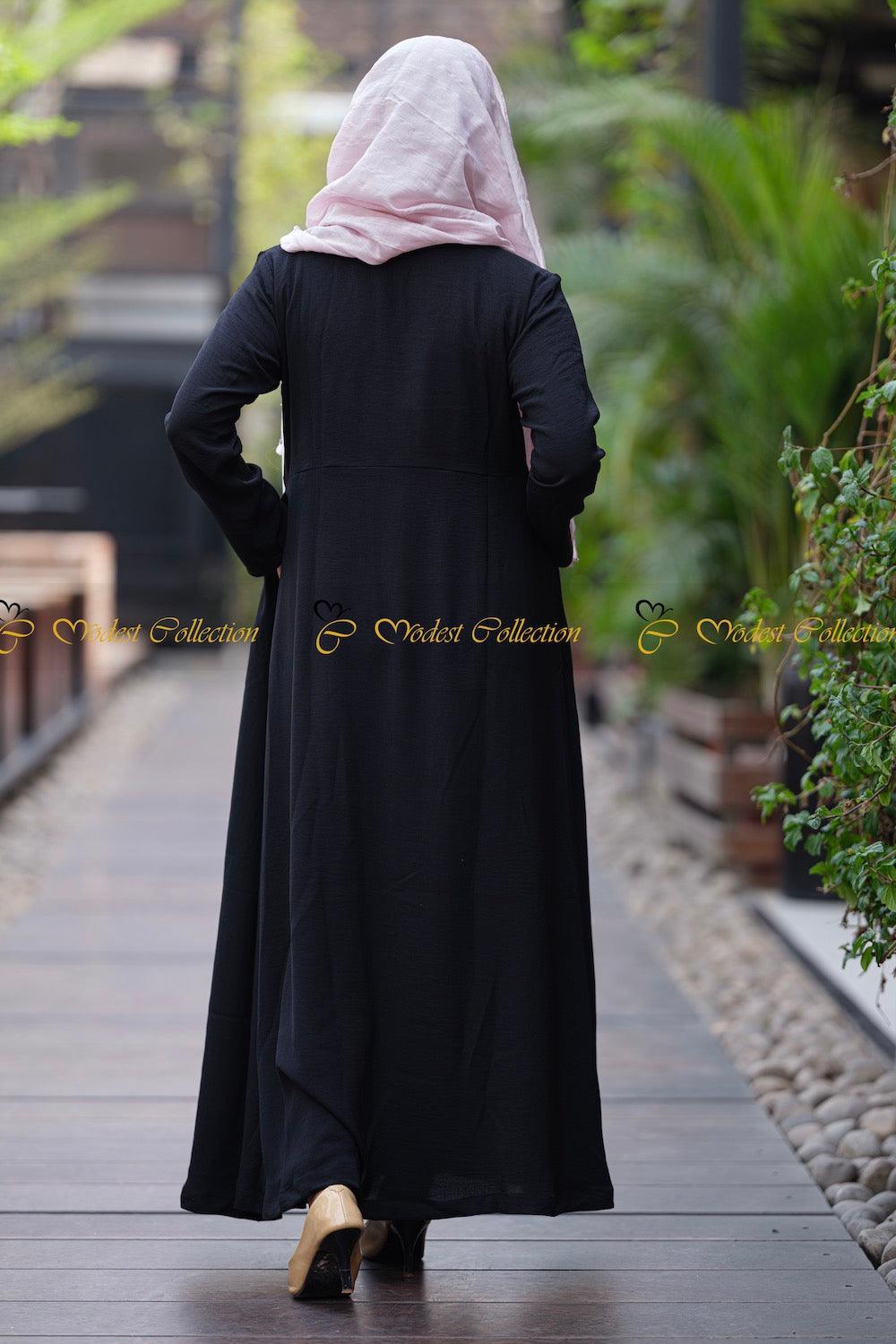 Black A-Line Abaya - Modest Collection