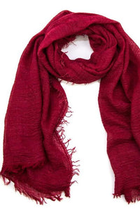 Cotton Crinckle Hijab Maroon for Teens