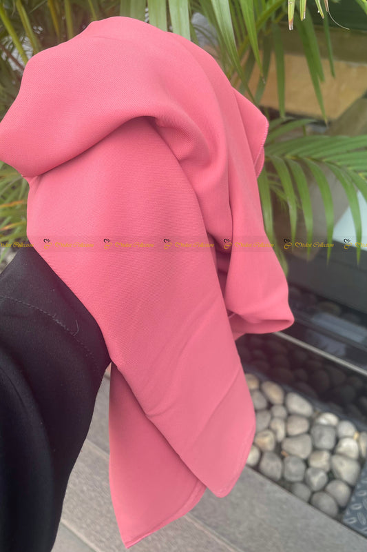 Georgette Hijab Coral - Modest Collection