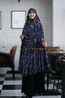 Georgette Khimar with pockets Purple Gray