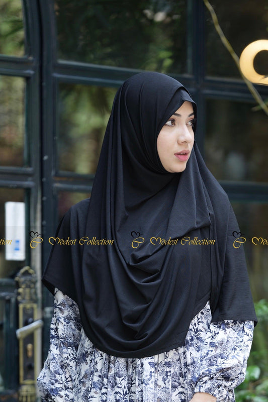 Instant hijab Black - Modest Collection