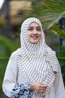 Instant hijab Striped