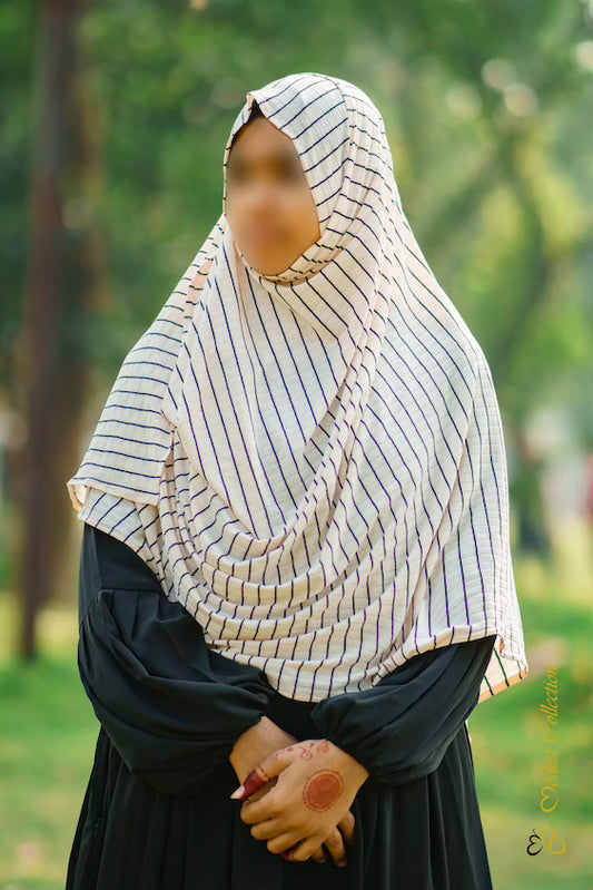 Instant hijab Striped