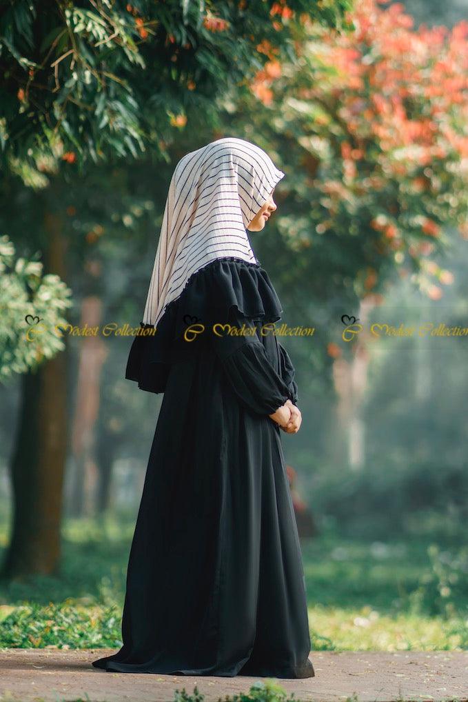 Little mahzabin abaya black - Modest Collection