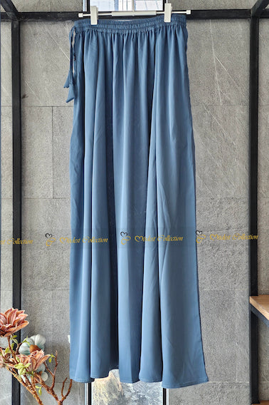 Long Skirt Stone Blue