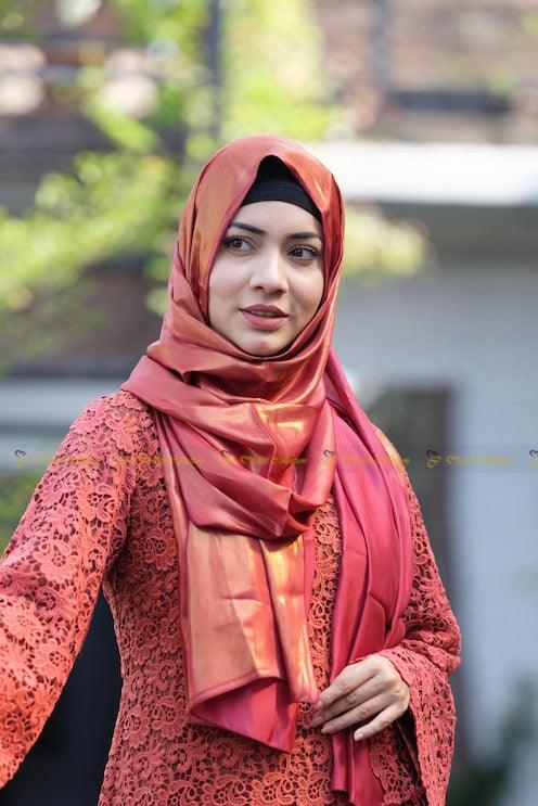 Lurex Hijab Rust - Modest Collection