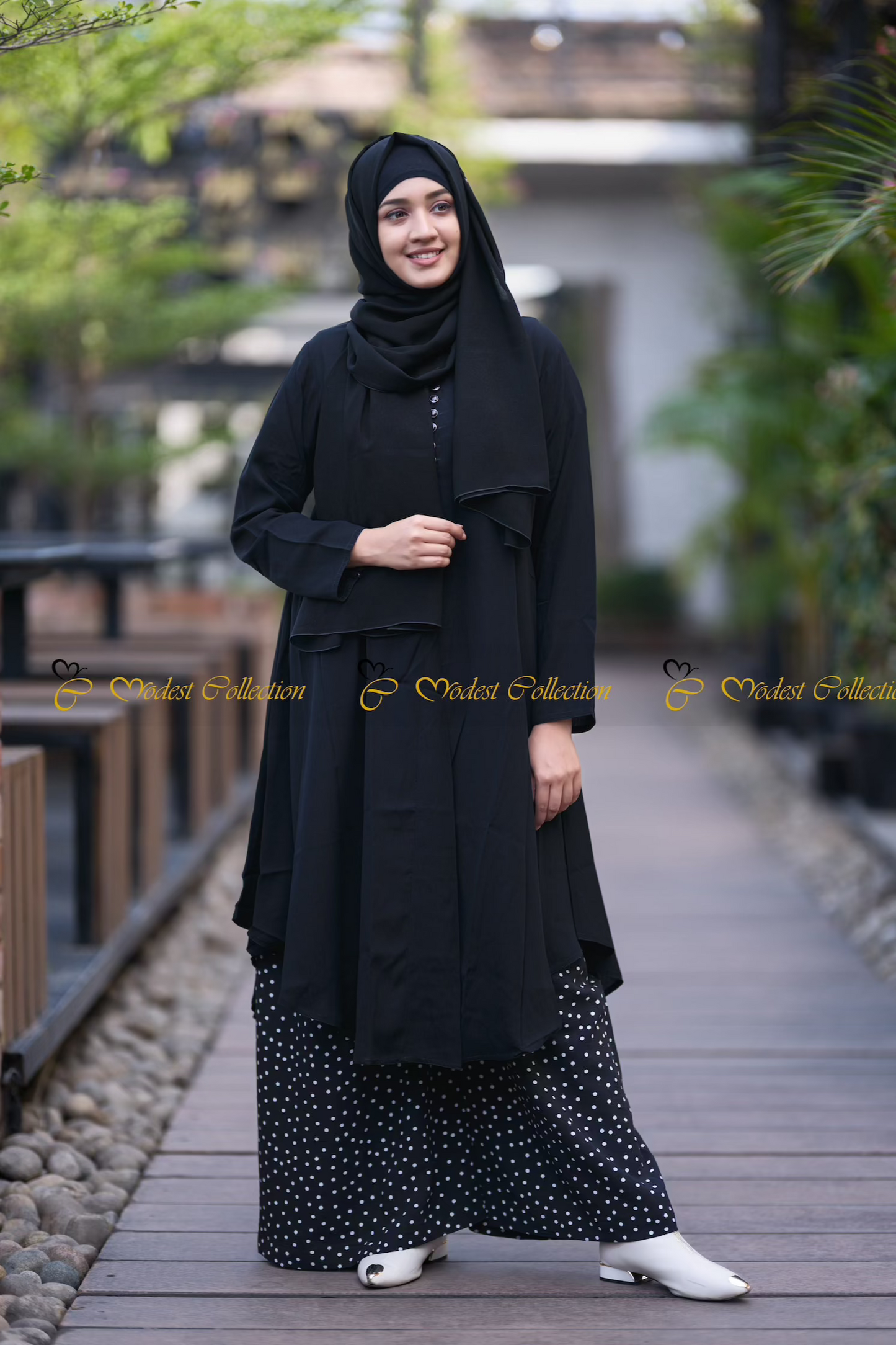 Flared Maternity Kurti Black