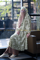 Linen Khimar with pockets Pastel Green