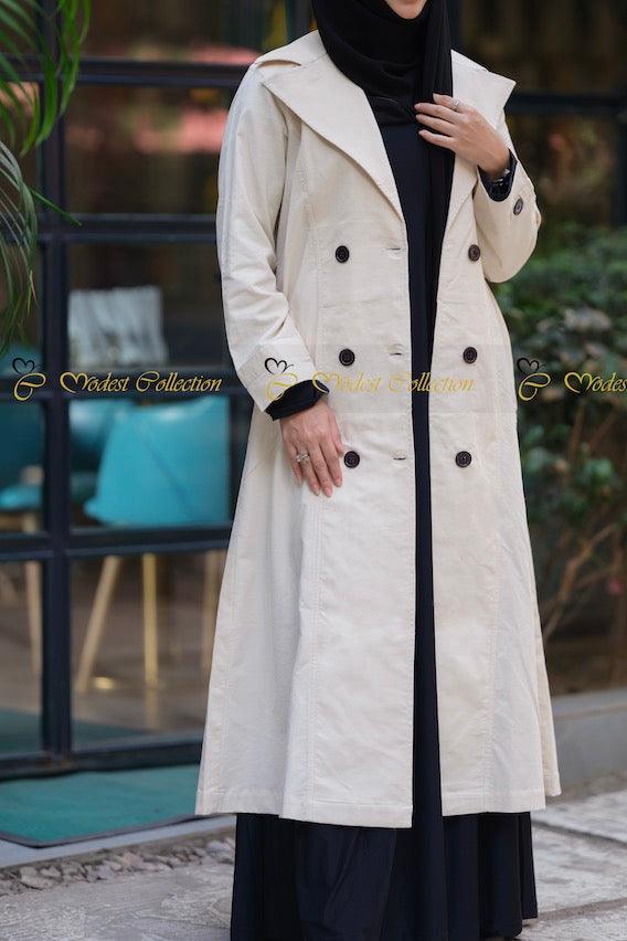 Noor Coat off-white - Modest Collection