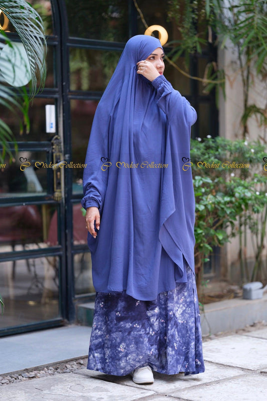 Prayer Jilbab prussian blue - Modest Collection