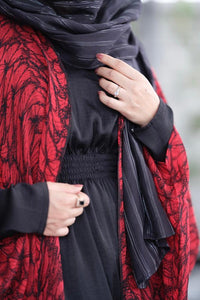 Roshny Abaya Garnet Red - Modest Collection