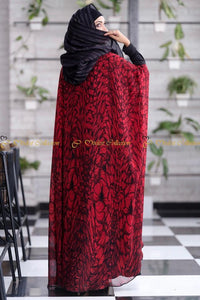 Roshny Abaya Garnet Red - Modest Collection