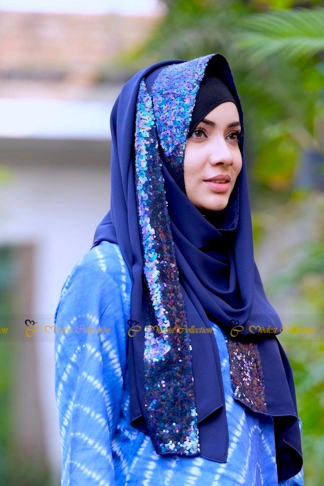 Sequence scarf Navy