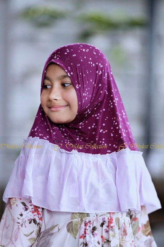 Baby Hijab starry purple - Modest Collection