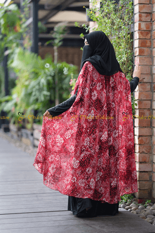 Eva Cape magical red - Modest Collection